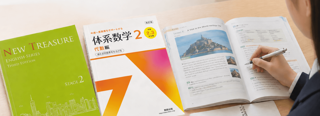 ニュートレジャー・体系数学などの検定外教科書を攻略！難関教材の例と 